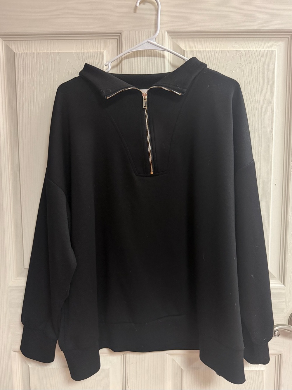 Black half zip sweatshirt